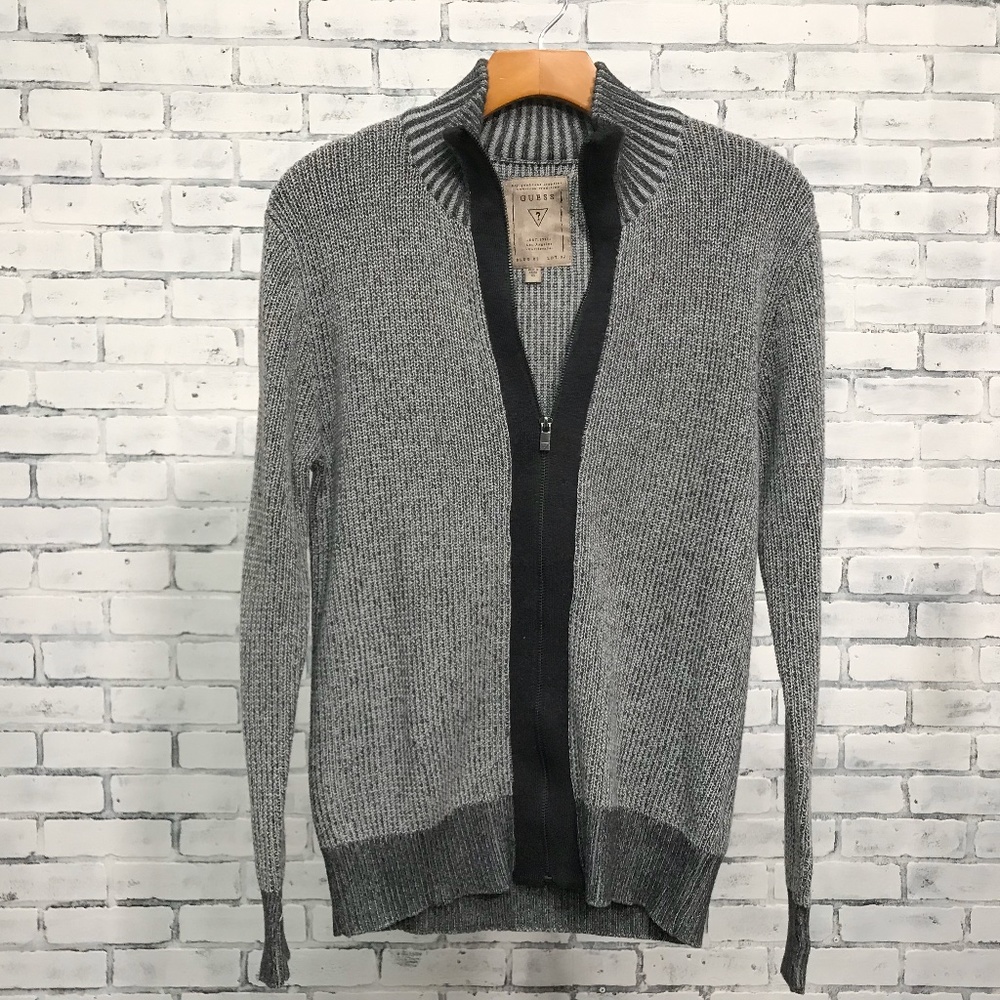 GUESS Men's Grey Zip Up